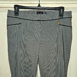 RAFAELA Striped Black & White Pants